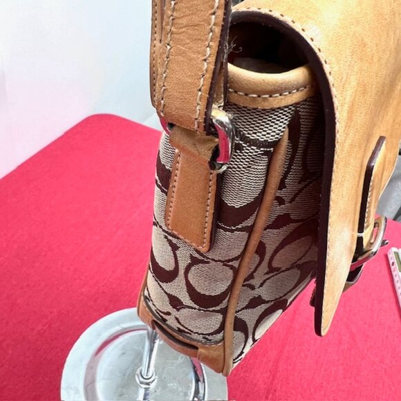 Men/Women Mini Coach Crossbody #6098 Leather & Convas  + Christian Dior  Handker - Picture 11 of 16